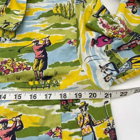 Vintage Nick and Nora 100% Cotton Nightgown Rare Print Golfers Women’s S/M PJs - Picture 8 of 12